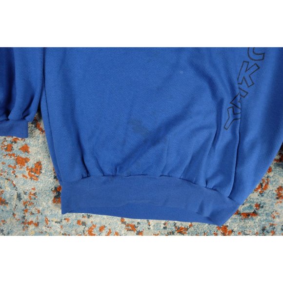 Vintage 1980s Mickey Mouse Disney blue V-neck sweatshirt size Medium sweater - Picture 3 of 4